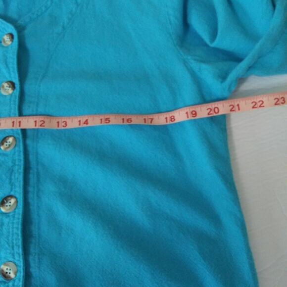 Vintage Drawstrings California 100% Cotton Boxy Button Up Blazer Pockets USA - Picture 10 of 12